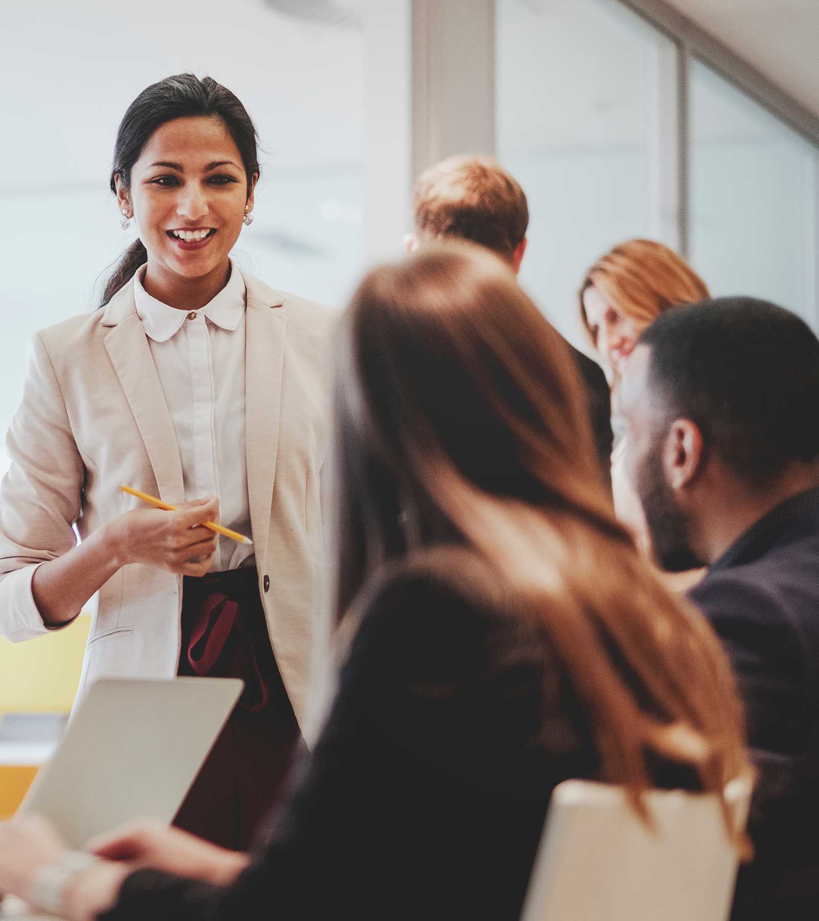 Business people working in an office.